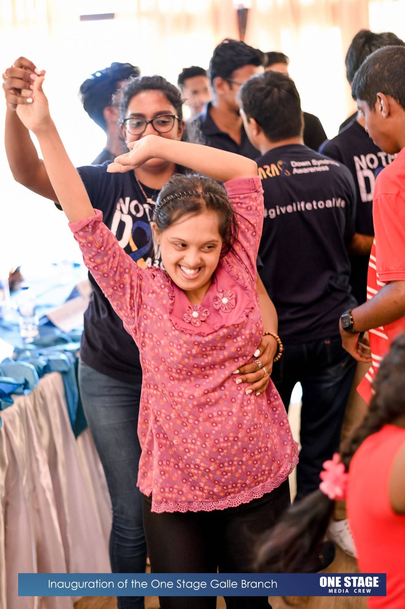 Dancing together at the inauguration of the One Stage Galle branch